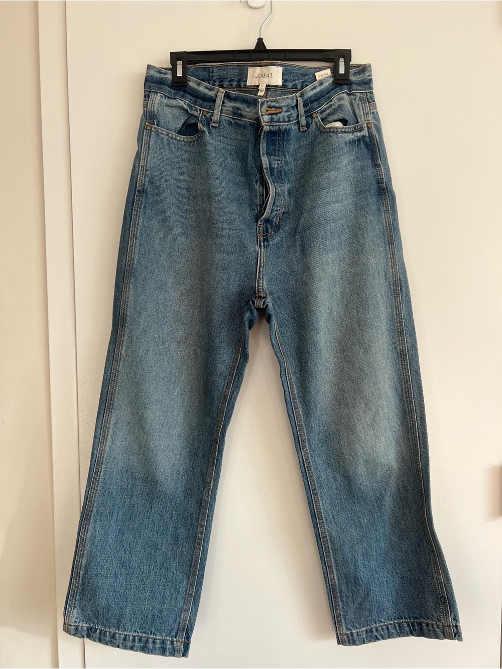 The Great The Hero Jean High Rise Straight Leg Denim Size 29 Made in USA
